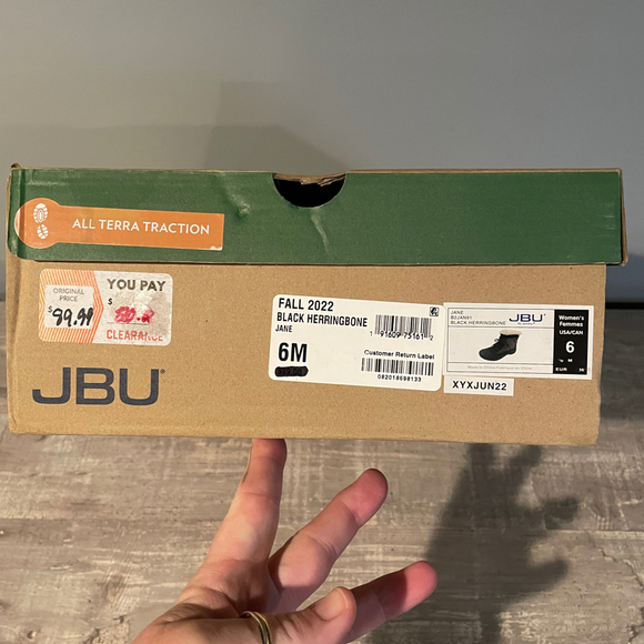 JBU by Jambu Womens Jane Black Boots Size 6 Slip On Lace Up Faux Fur - Picture 8 of 10